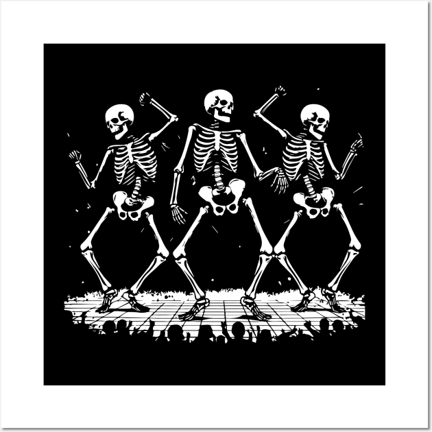 skeletons dancing Wall Art by lkn